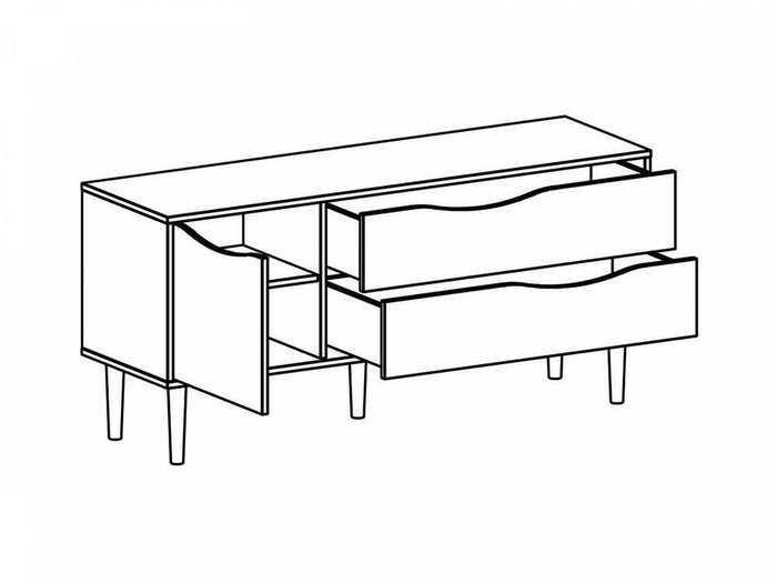 Тумба низкая Like с двумя ящиками - купить Тумбы для ТВ по цене 8568.0