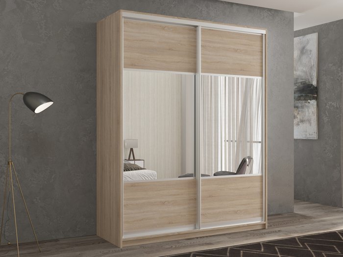 Шкаф-купе Кааппи-6 140 М цвета Сонома - купить Шкафы-купе по цене 32230.0