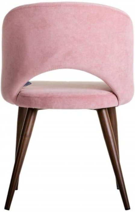 Стул Lars розового цвета с коричневыми ножками - лучшие Обеденные стулья в INMYROOM