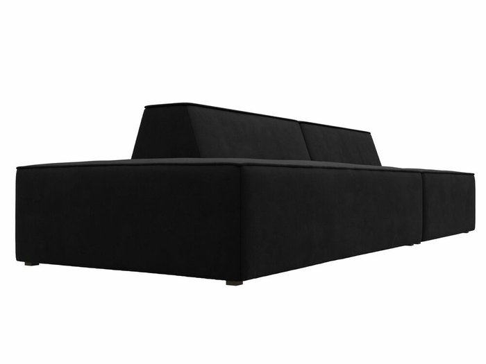 Прямой модульный диван Монс Модерн черного цвета левый - лучшие Прямые диваны в INMYROOM