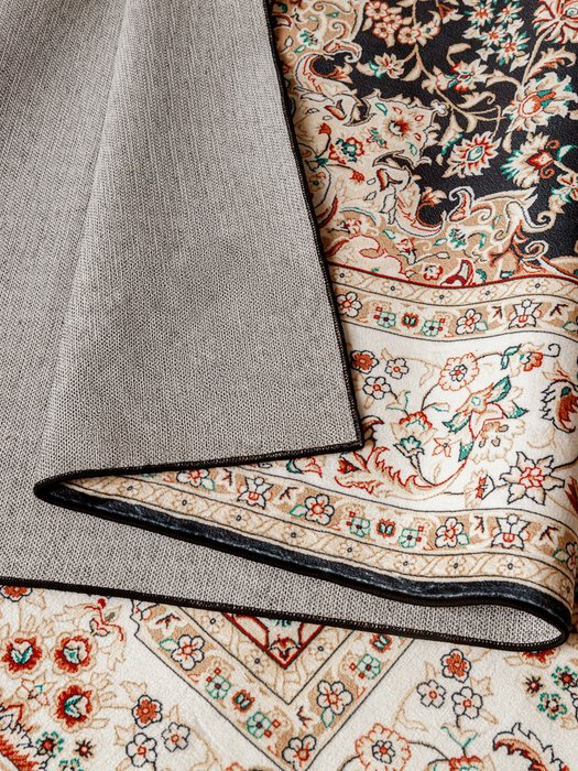 Ковер Silk marmion 80x150 черно-бежевого цвета - купить Ковры по цене 3360.0
