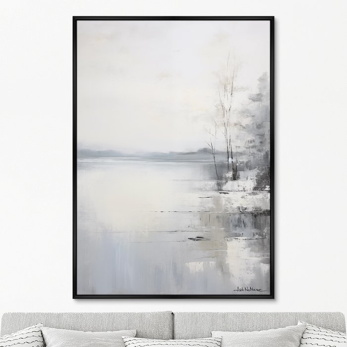 Репродукция картины Landscape collection, Winter lake, No 2, 2024г. - купить Картины по цене 24999.0