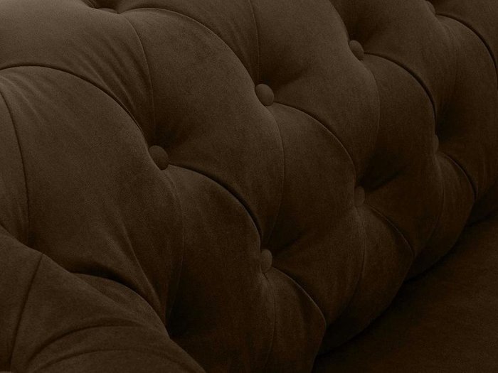 Диван Chesterfield темно-коричневого цвета  - лучшие Прямые диваны в INMYROOM