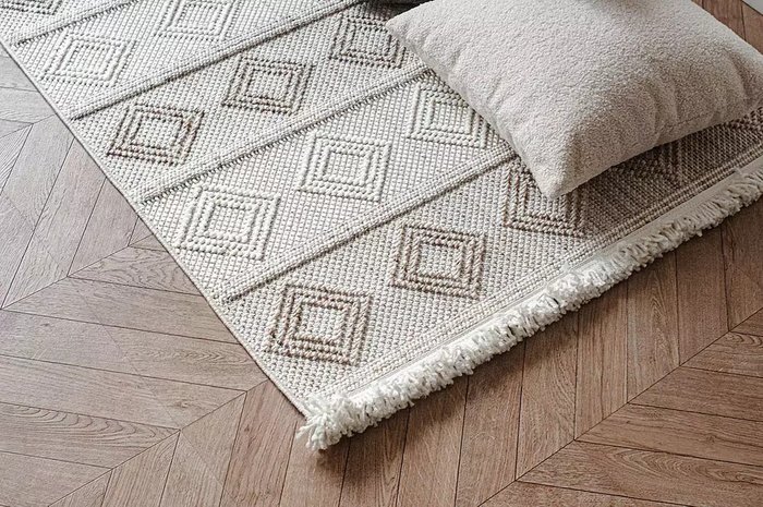 Ковер Bohem Ash 100x200 бежевого цвета - купить Ковры по цене 16200.0