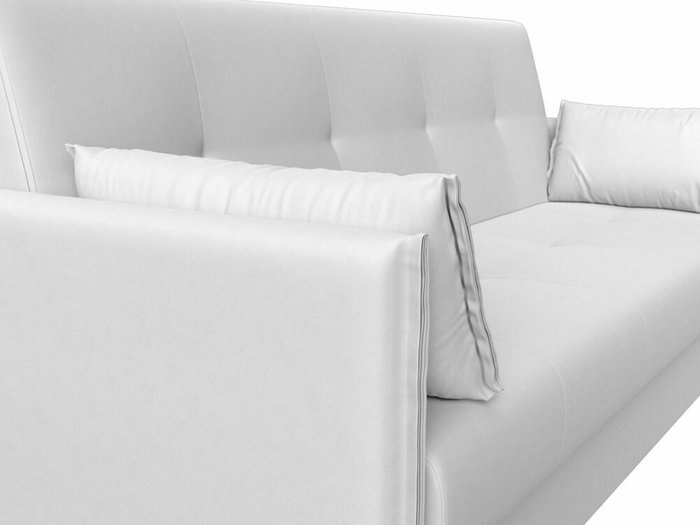 Диван-книжка Лига 018 белого цвета (экокожа) - лучшие Прямые диваны в INMYROOM