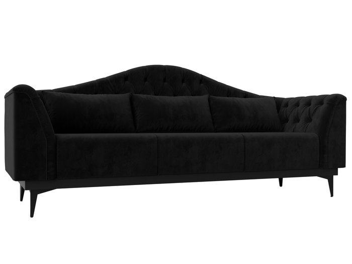 Прямой диван-кровать Флорида черного цвета