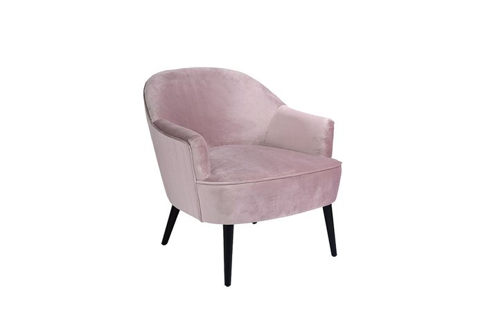 Кресло велюр пепельно-розового цвета