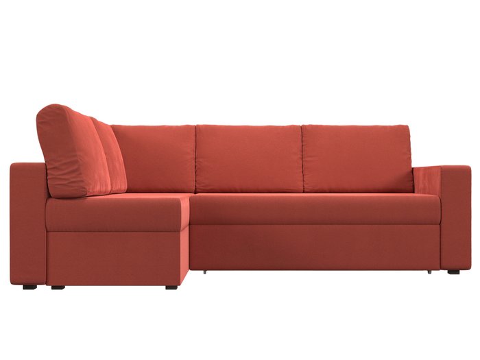 Угловой диван-кровать Оливер кораллового цвета левый угол - купить Угловые диваны по цене 48999.0