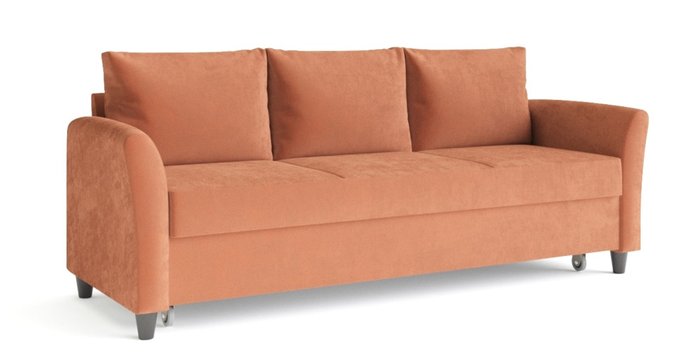 Диван-кровать Катарина оранжевого цвета - купить Прямые диваны по цене 49961.0