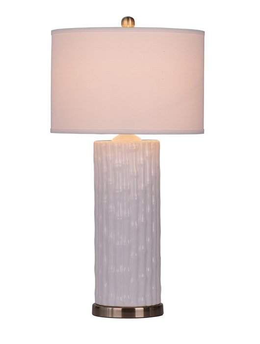 Настольная лампа "Буше" с белым абажуром - лучшие Настольные лампы в INMYROOM