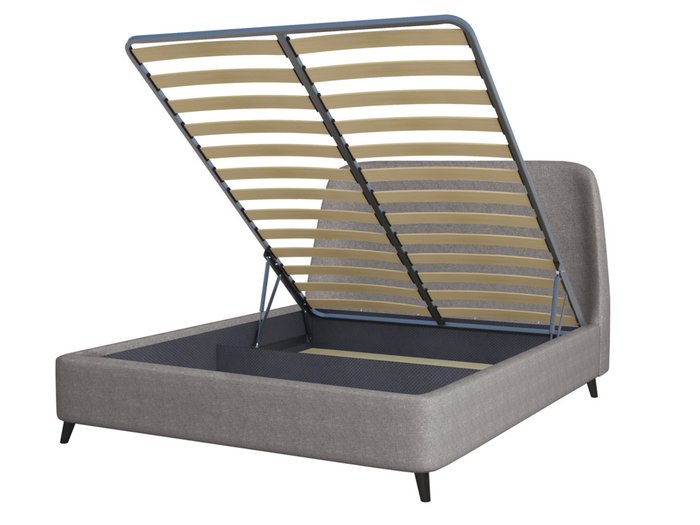 Кровать Flaton 180х200 серого цвета с подъемным механизмом - купить Кровати для спальни по цене 46178.0