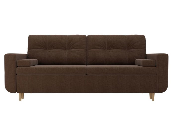 Прямой диван-кровать Кэдмон коричневого цвета - купить Прямые диваны по цене 39990.0