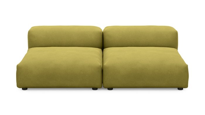 Прямой диван Фиджи горчично-зеленого цвета