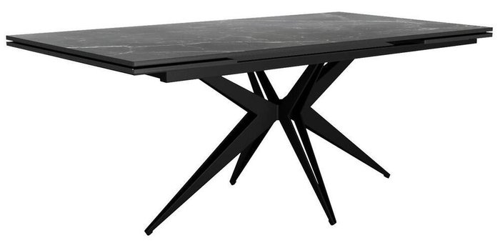 Раздвижной обеденный стол DikLine KW160 черного цвета Раздвижной обеденный стол DikLine KW160 черного цвета