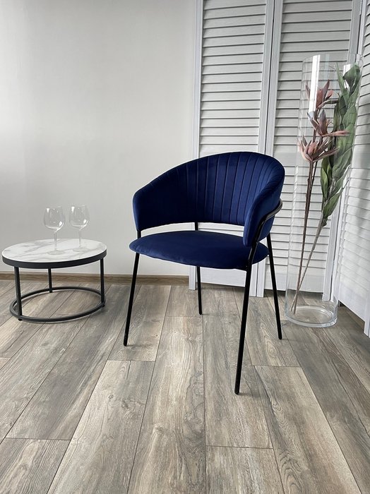 Стул Гемма темно-синего цвета - лучшие Обеденные стулья в INMYROOM
