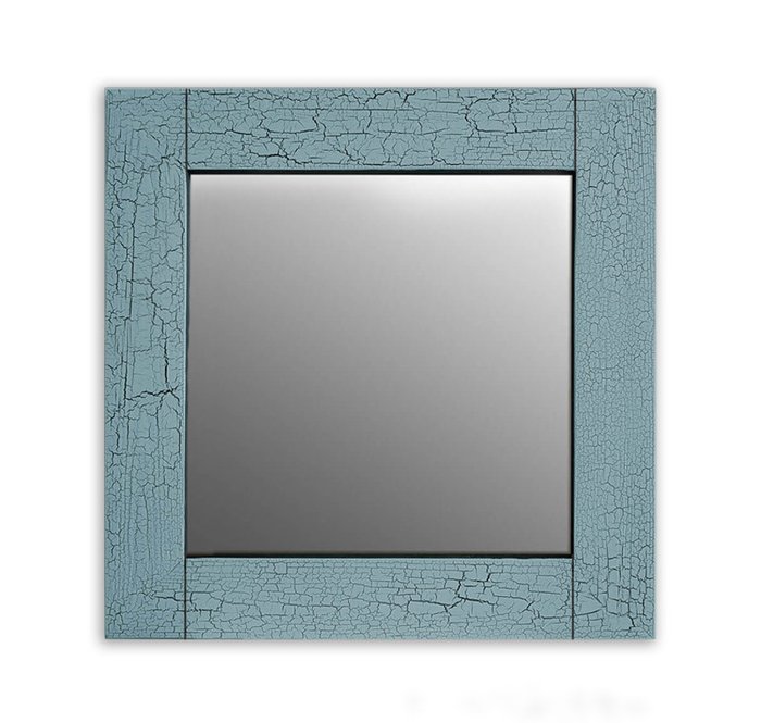 Настенное зеркало Кракелюр 50х65 голубого цвета - купить Настенные зеркала по цене 13190.0
