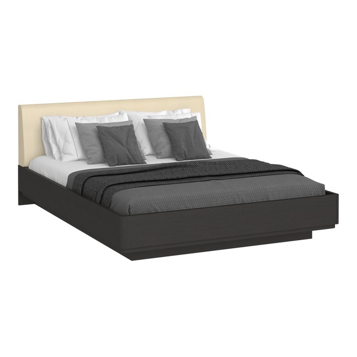 Кровать Элеонора 140х200 с изголовьем бежевого цвета и подъемным механизмом - лучшие Кровати для спальни в INMYROOM