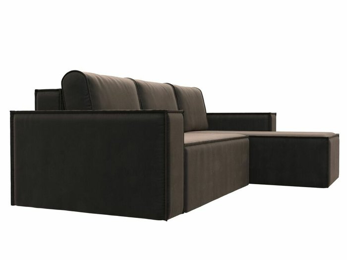 Угловой диван-кровать Куба коричневого цвета правый угол - лучшие Угловые диваны в INMYROOM