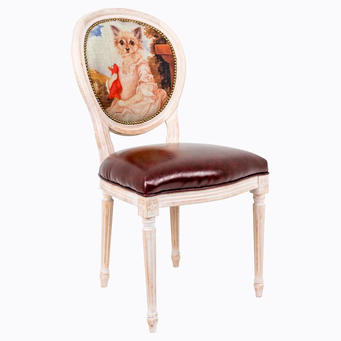 Стул Музейный экспонат версия 18  Ненаглядная с сидением из экокожи - купить Обеденные стулья по цене 29000.0