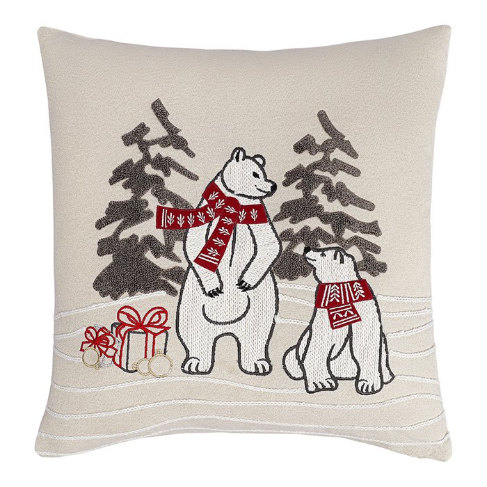 Подушка декоративная Festive bears 45х45 из коллекции New Year Essential