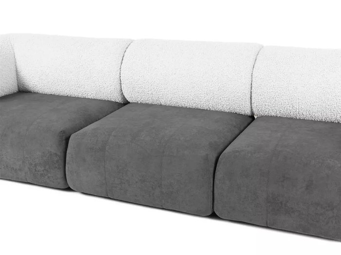 Модульный диван Trevi серо-белого цвета - лучшие Прямые диваны в INMYROOM