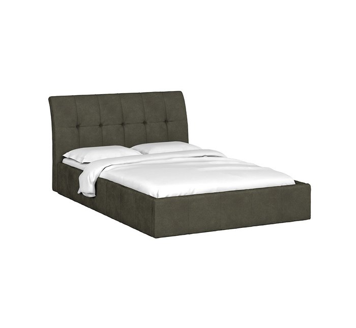 Кровать Инуа 140х200 темно-серого цвета  с подъемным механизмом 