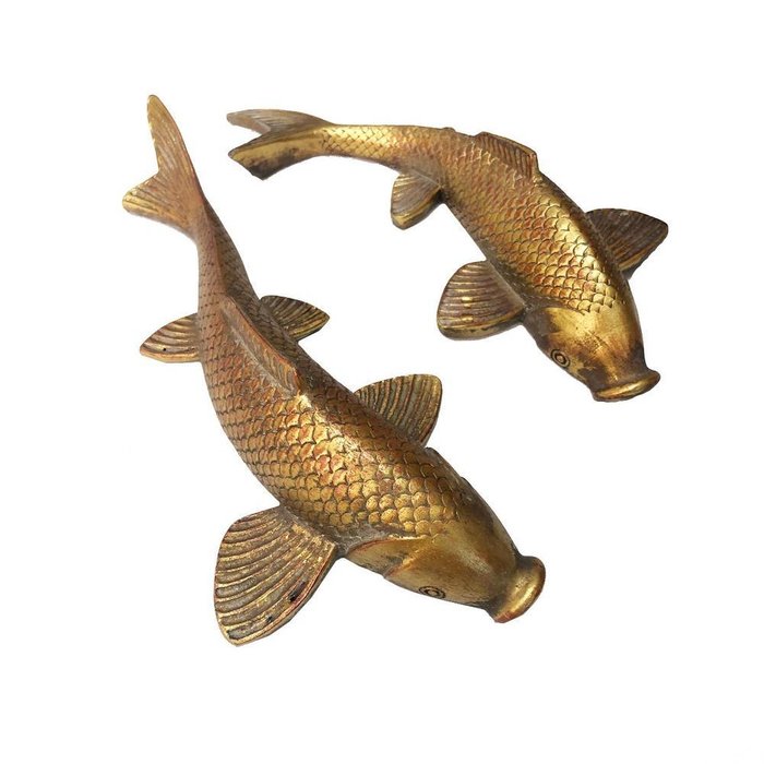 Настенный декор Fish золотого цвета