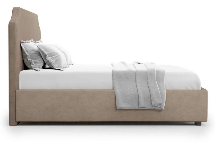 Кровать Izeo без подъемного механизма 140х200 коричневого цвета - лучшие Кровати для спальни в INMYROOM