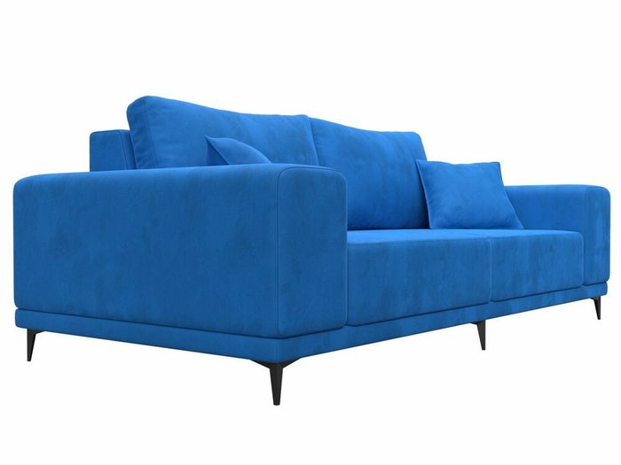 Прямой диван Льюес темно-голубого цвета  - лучшие Прямые диваны в INMYROOM