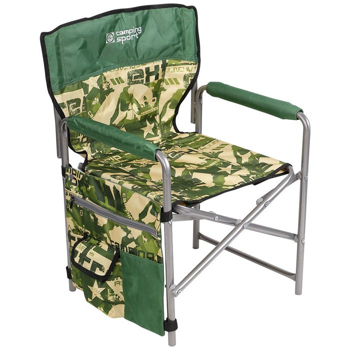 Кресло складное c карманами зеленого цвета - купить Садовые кресла по цене 3883.0