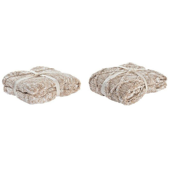 Покрывало DKD Home Decor 150 x 125 x 1 см Светло Pозовый (2 штук)
