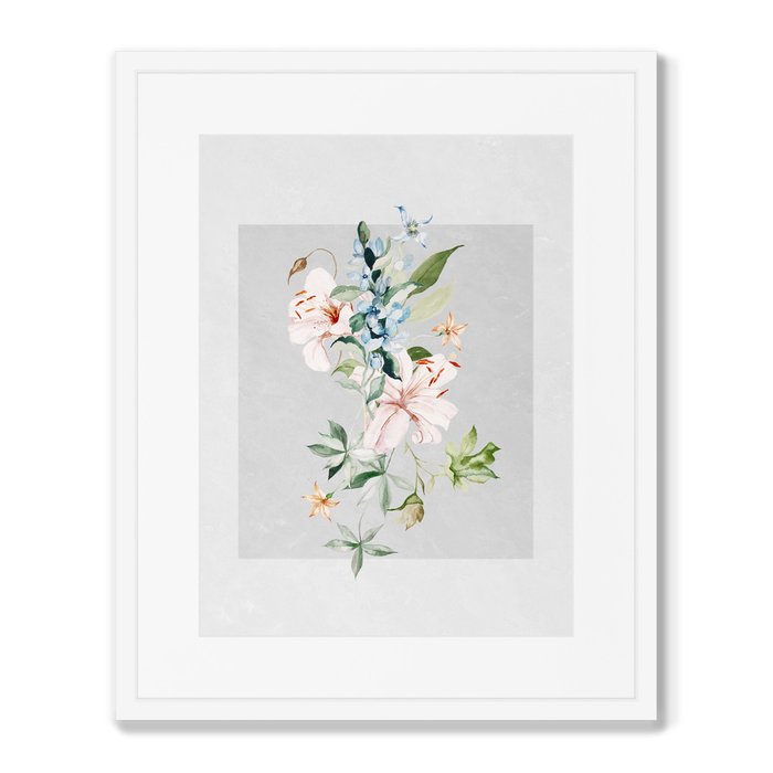 Набор из 2-х репродукций картин в раме Floral set in pale shades, No10 - купить Картины по цене 16398.0