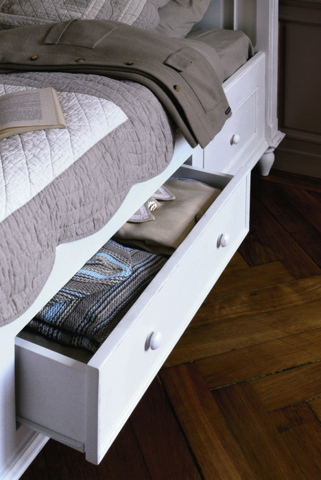Кровать Нордик с ящиками и низким изножьем 120х200 - лучшие Кровати для спальни в INMYROOM
