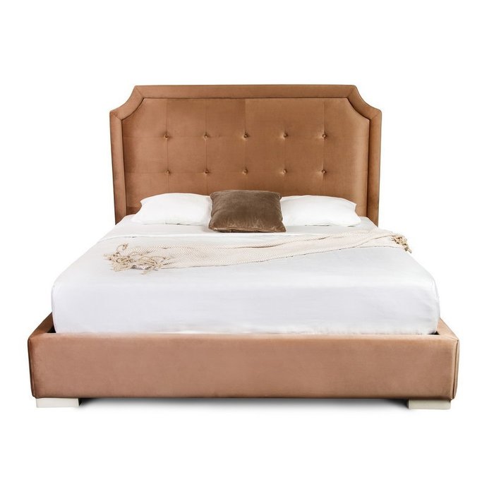 Кровать Selection 180х200 бежево-коричневого цвета с решеткой - лучшие Кровати для спальни в INMYROOM