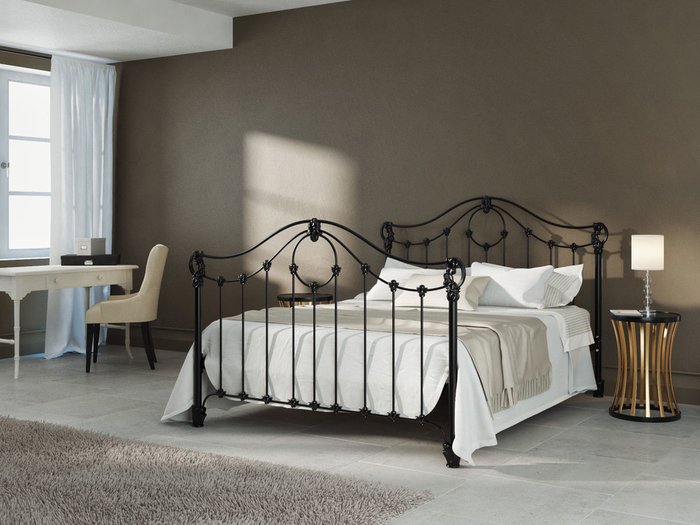 Кровать Сильва 180х200 черно-глянцевого цвета - купить Кровати для спальни по цене 96983.0