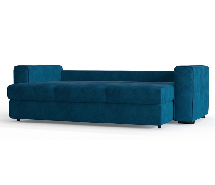 Диван-кровать Рошфор в обивке из велюра синего цвета - лучшие Прямые диваны в INMYROOM