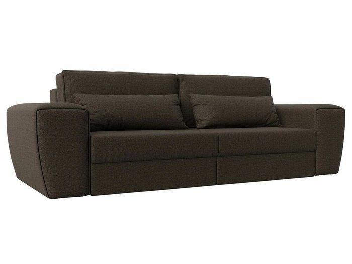 Прямой диван-кровать Лига 008 коричневого цвета