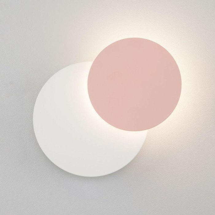 Настенный светодиодный светильник Figure бело-розового цвета