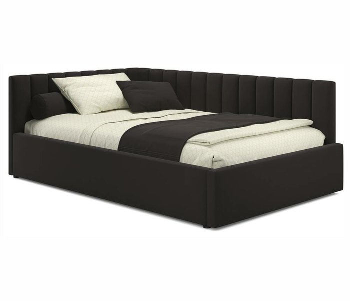 Кровать Milena 120х200 темно-коричневого цвета с подъемным механизмом