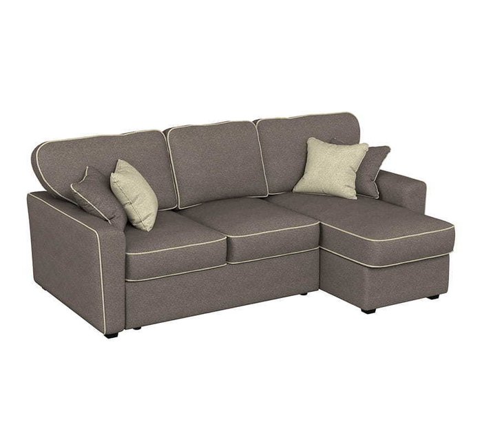 Угловой диван-кровать Бенедикт коричневого цвета