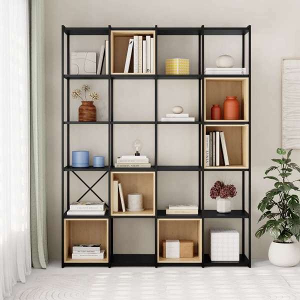 Стеллаж Vale Maxi Bookcase бежево-черного цвета - купить Стеллажи по цене 90195.0 Стеллаж Vale Maxi Bookcase бежево-черного цвета - купить Стеллажи по цене 90195.0