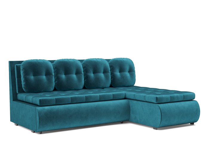 Угловой диван-кровать Кормак сине-зеленого цвета