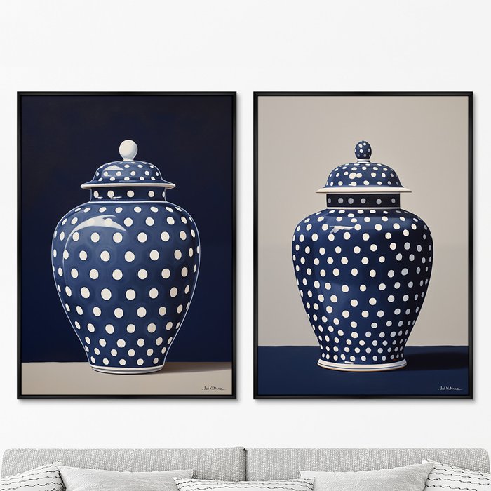 Набор из двух репродукций картин Porcelain vase, 2024г. - купить Картины по цене 49998.0