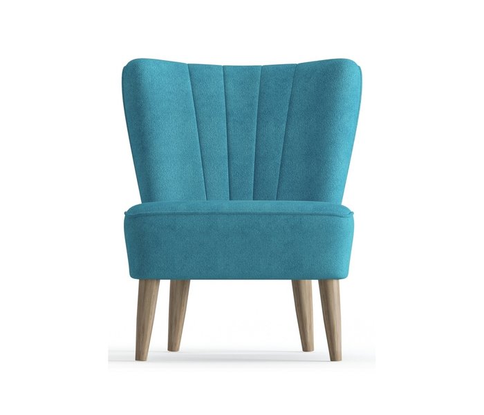 Кресло Пальмира в обивке из велюра Galaxy голубого цвета - купить Интерьерные кресла по цене 16490.0