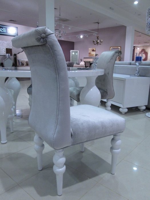 Стул Palermo с обивкой из серебристого велюра - купить Обеденные стулья по цене 52160.0