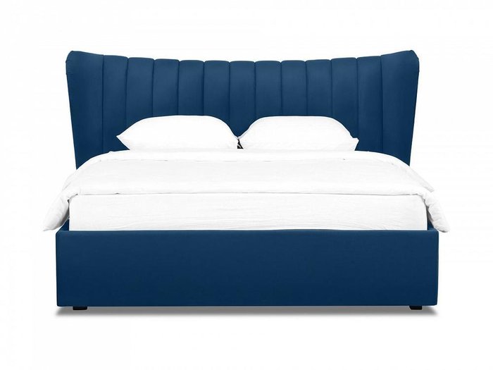 Кровать Queen Agata Lux 160х200 темно-синего цвета - купить Кровати для спальни по цене 83600.0