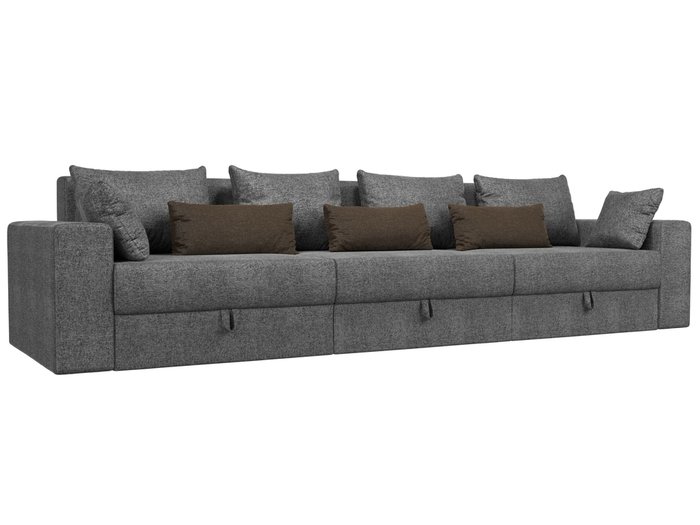 Прямой диван-кровать Мэдисон Long серо-коричневого цвета