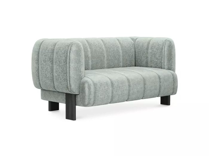 Диван Cassis М светло-зеленого цвета с черными ножками  