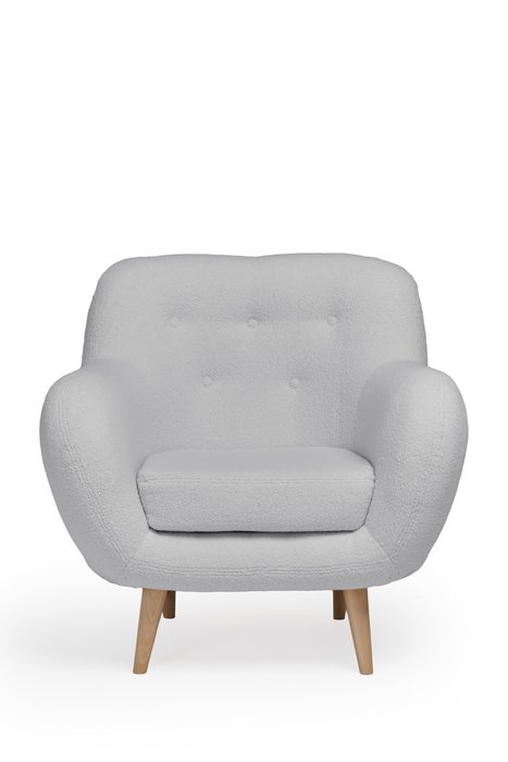 Кресло Элефант светло-серого цвета - купить Интерьерные кресла по цене 27710.0