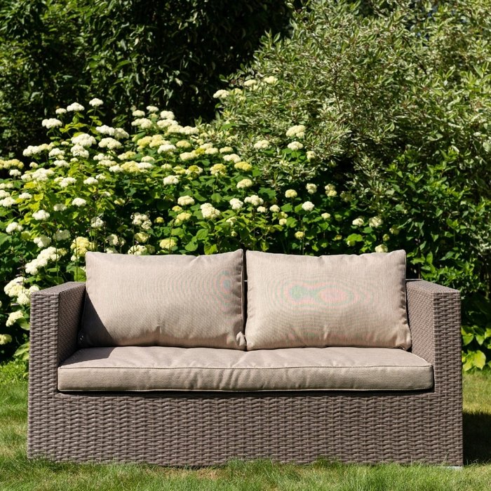 Садовый диван Annecy табачно-коричневого цвета с подлокотниками - купить Садовые диваны по цене 53201.0
